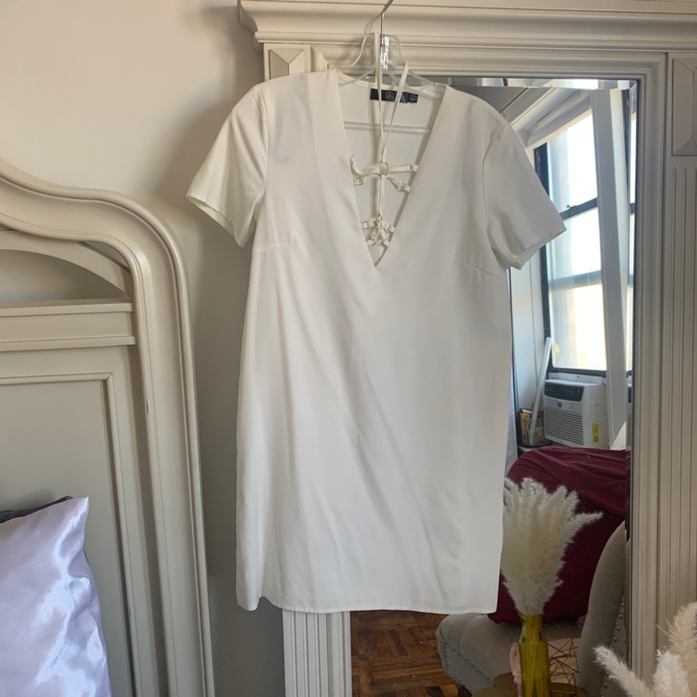 Missguided short white dress